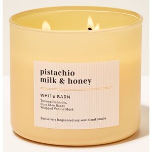 “PISTACHIO MILK & HONEY” by B&BW/WB, 3-Wick Scented Candle, 14.5 oz / 411 g, NWT